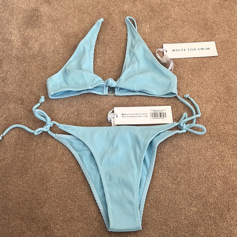 Brand new - 2 piece baby blue bikini from White Fox Boutique!